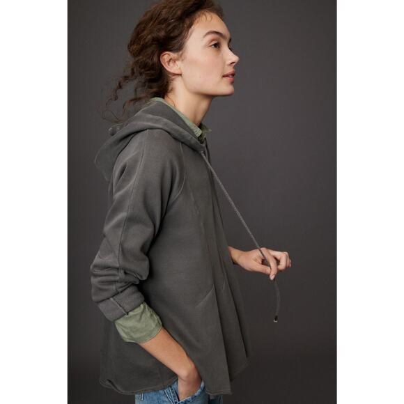 Anthropologie Pilcro Flynn Hoodie Charcoal Gray‎ Hooded Sweatshirt XS - Picture 11 of 11